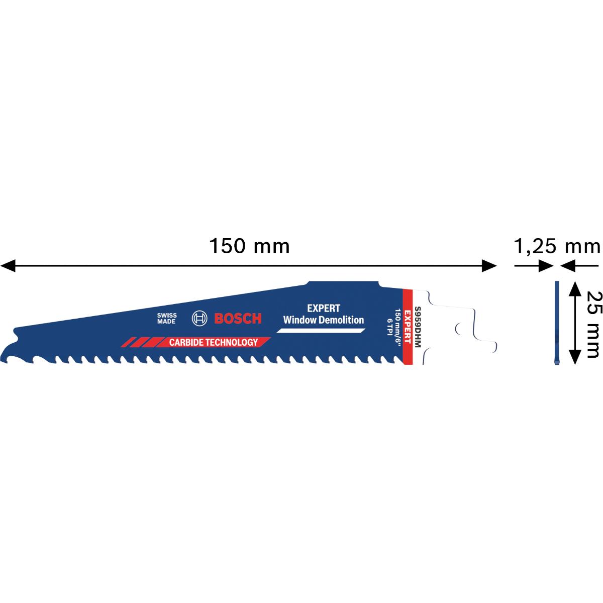 Bosch EXPERT Window Demolition S959DHM Säbelsägeblatt, 10-Stück