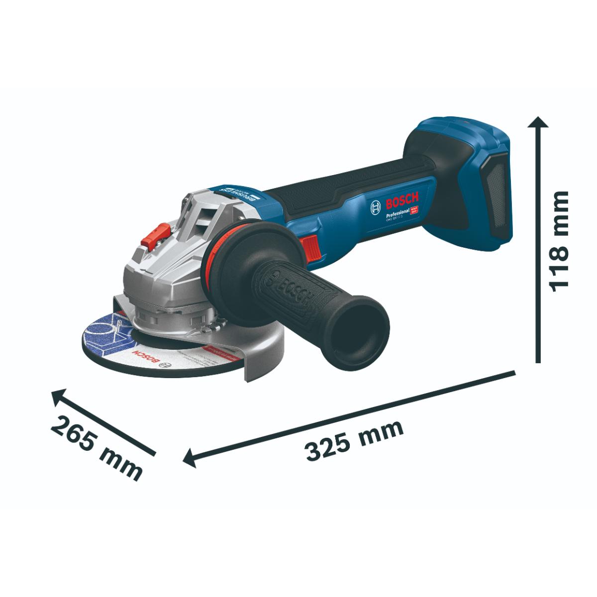 Bosch Akku-Winkelschleifer GWS 18V-11 S, 2x Akku GBA 18V 5.0Ah in L-BOXX
