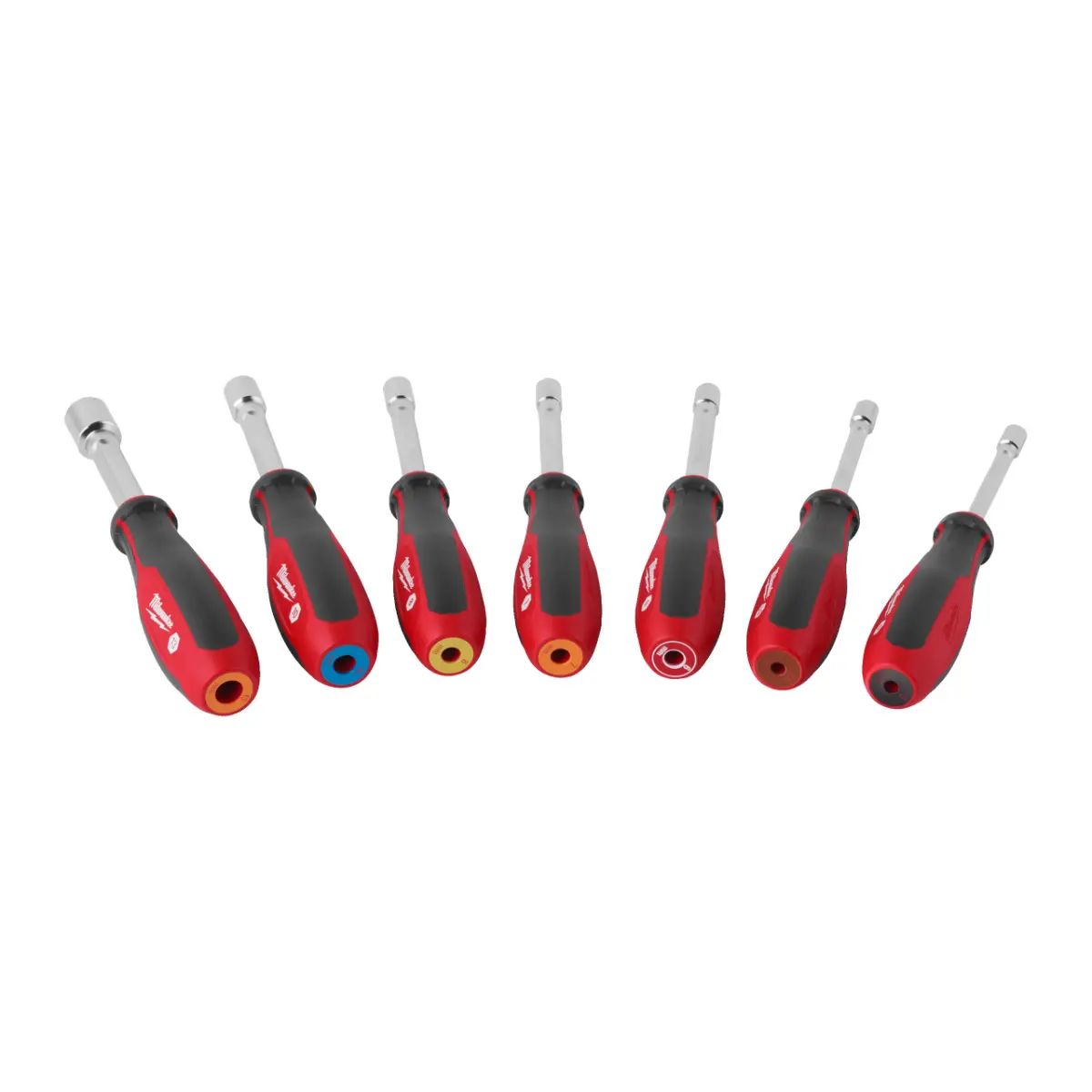Milwaukee Steckschlüssel mit Griff und Durchgangsloch Set 7-teilig, 5.5mm, 6mm, 7mm, 8mm, 10mm, 13mm, 17mm
