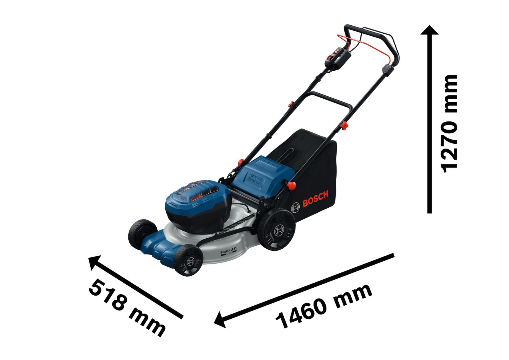 Bosch Akku-Rasenmäher GRA18V2-46SP, 2x EXBA18V-55