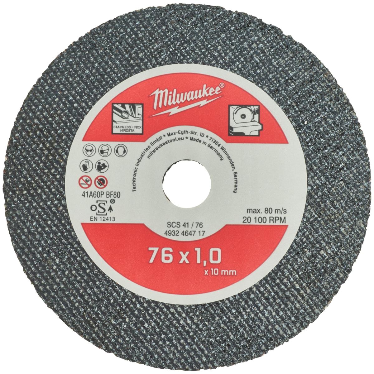 Milwaukee Metalltrennscheibe SCS41  76 mm 5 Stück