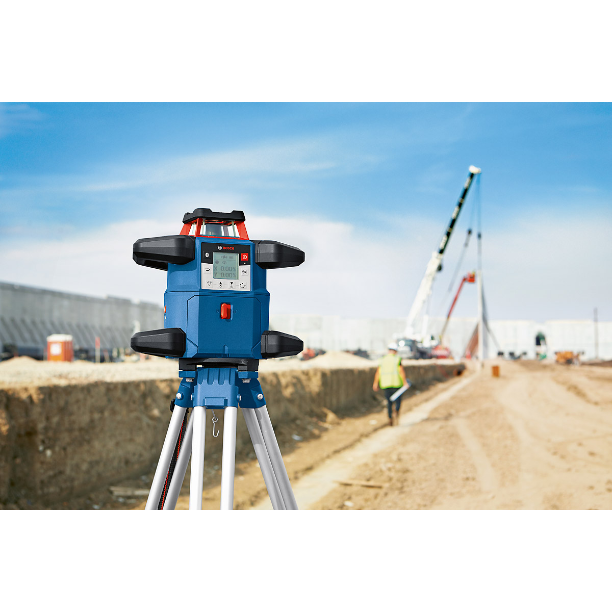 Bosch Rotationslaser GRL 600 CHV, mit Akku und Schnellladegerät