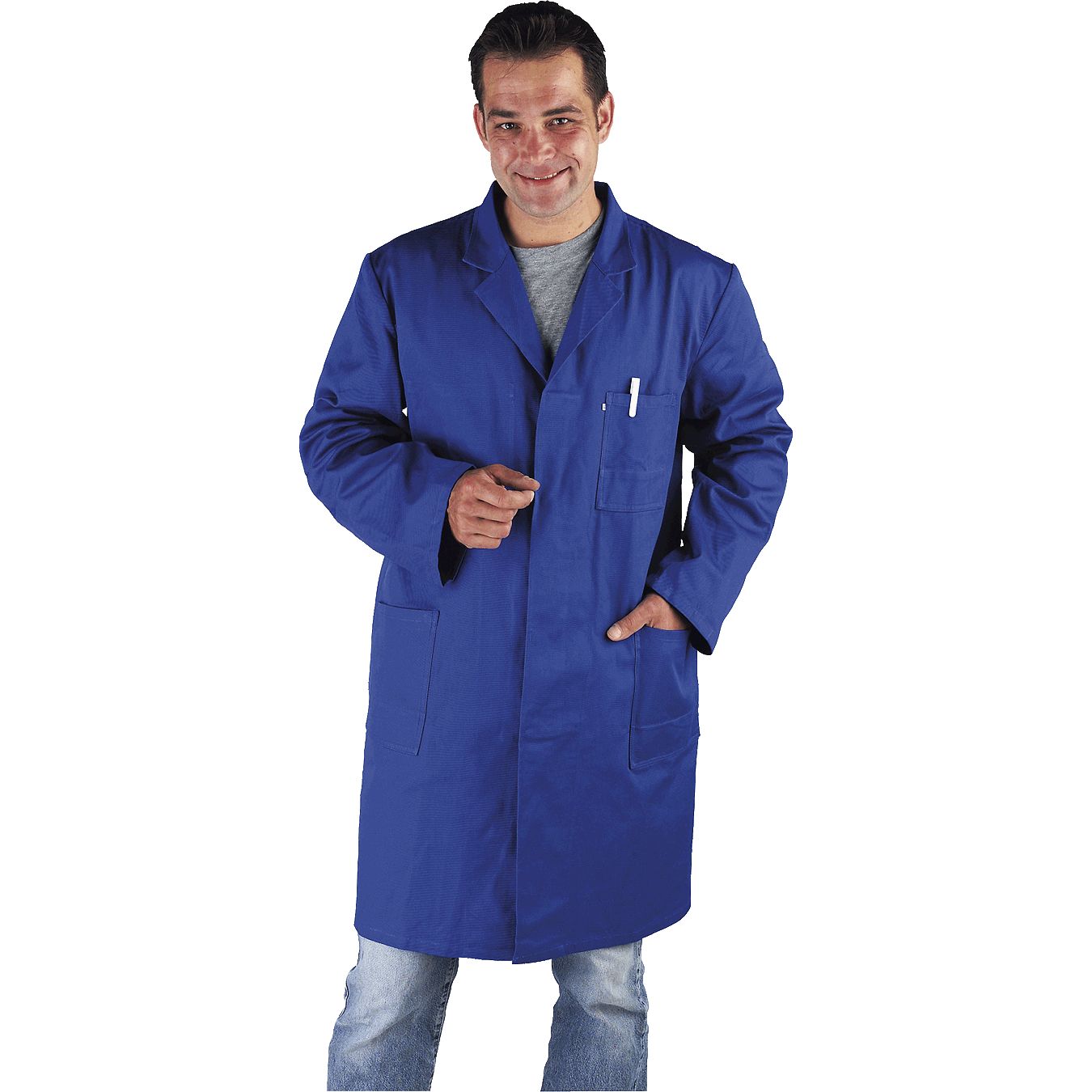 Arbeitsmantel kornblau