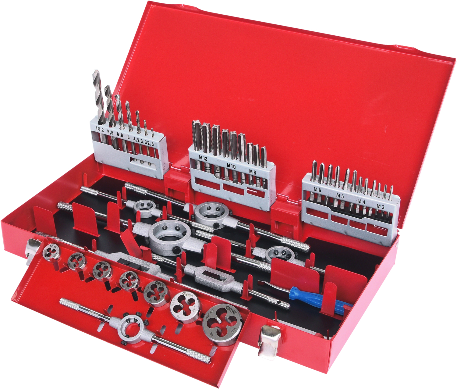 KS Tools HSS Co Gewindeschneidwerkzeug-Satz, 44-tlg