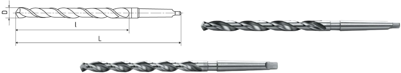 ELMAG HSS Co5-Spiralbohrer mit Morsekegel DIN 341