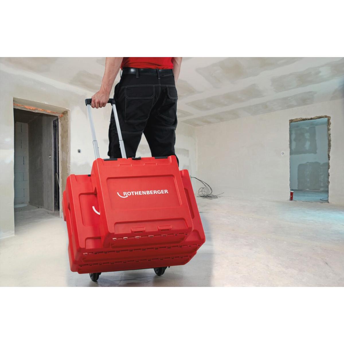 ROTHENBERGER Werkzeugkoffer ROCASE 6427 rot ohne Einlage mit BA - Halter