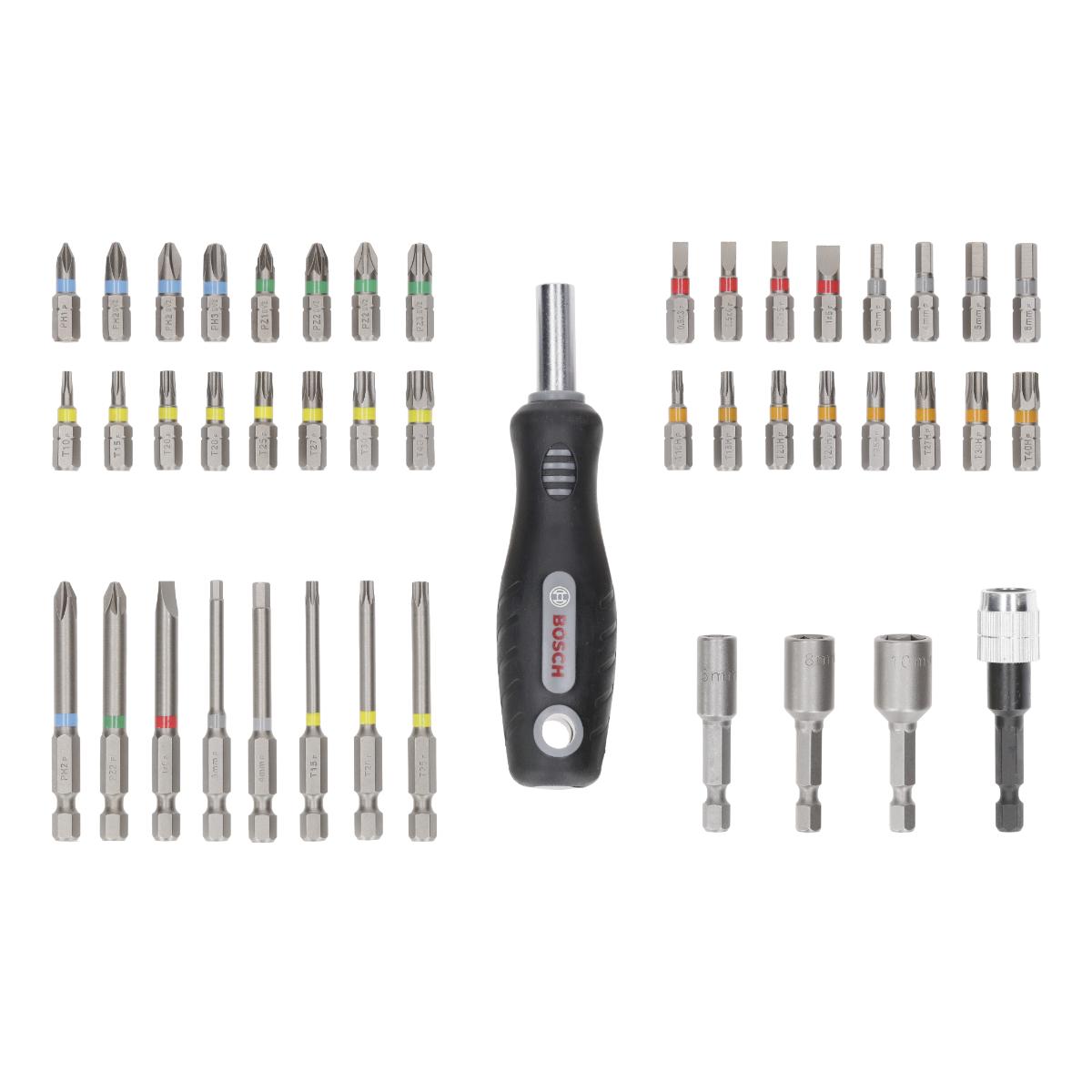 Bosch Extra Hard im Pick and Click-Koffer, 44+1-teiliges Set