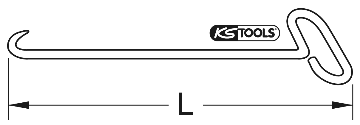 KS Tools BRONZEplus Kanaldeckelhaken 500 mm