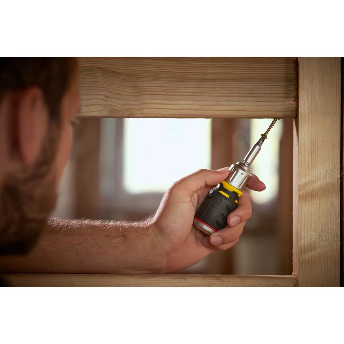 STANLEY FATMAX Bit-Schraubendreher kurz mit Ratsche 6 Bits: 5mm 6,5mm PH1, PH2, PZ1, PZ2