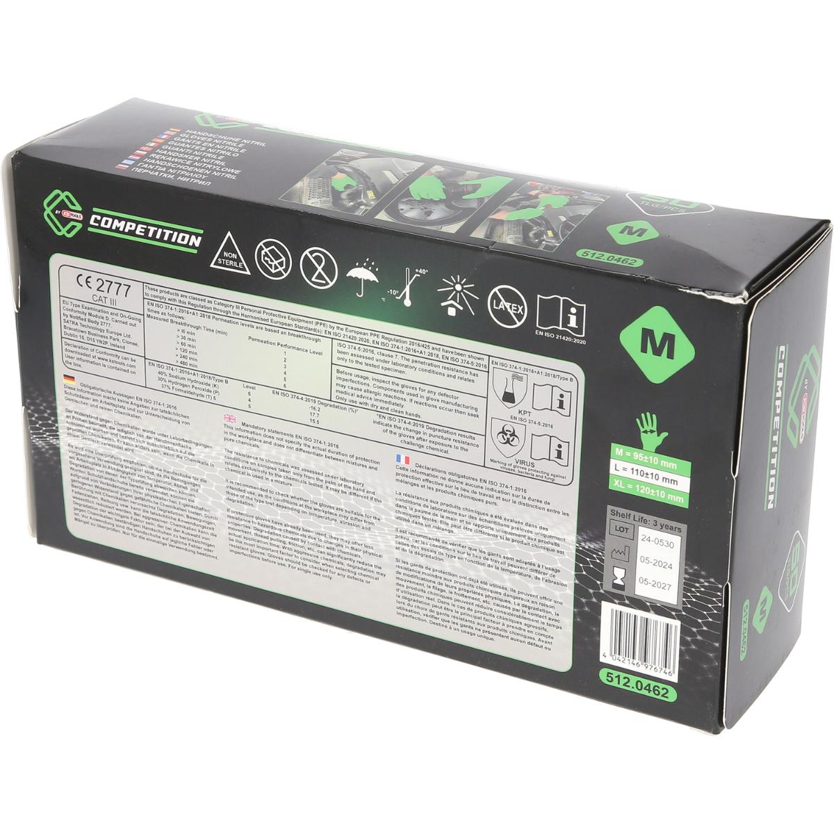 COMPETITION Handschuhe Nitril grün Box 10er Pack * 50 Stück