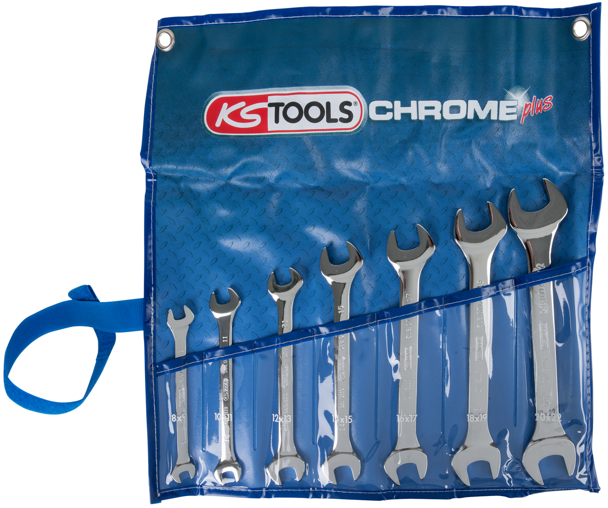KS Tools CHROMEplus Doppel-Maulschlüssel-Satz, 7-tlg
