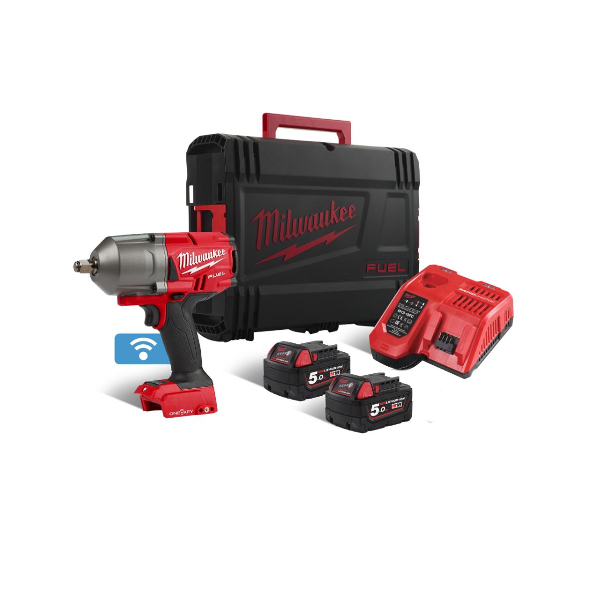 Milwaukee ONE KEY Akku-Schlagschrauber 1/2 Zoll Vierkant Sprengring M18 ONEFHIWF12-502X