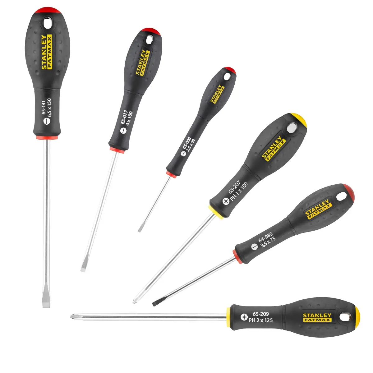STANLEY FATMAX Schraubendreher-Set 7-teilig Schlitz: 6,5x150mm, PH1, PH2