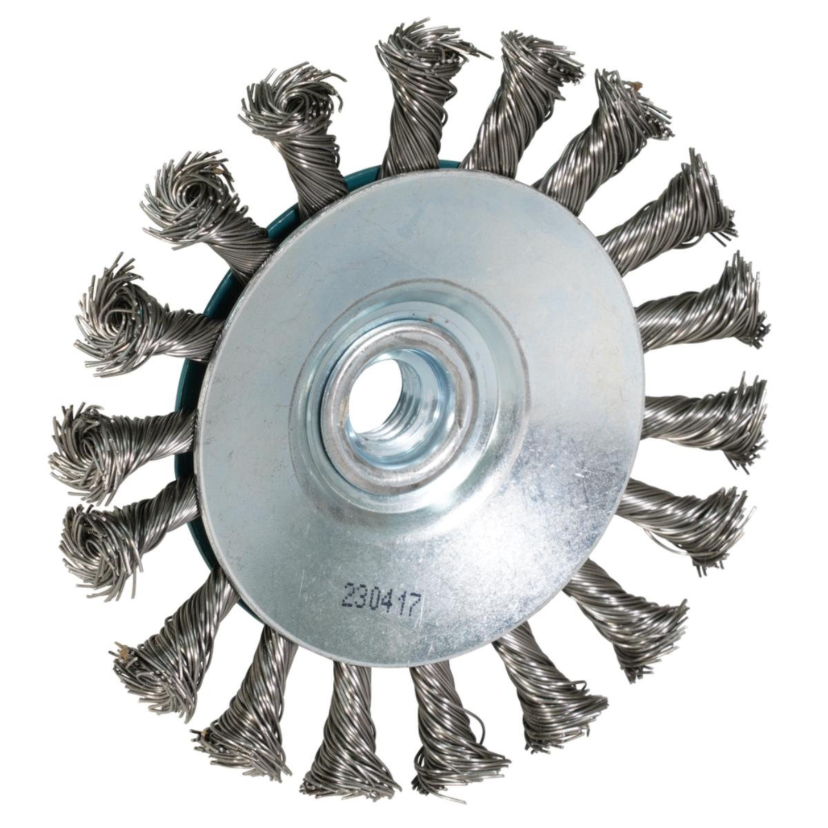 Makita Kegelbürste 115mm gezopft M14 - INOX - D-77584