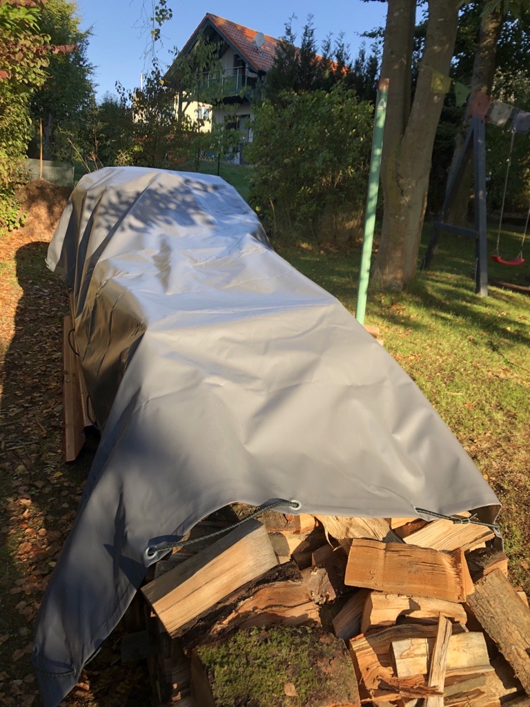 Abdeckplane für Brennholz, Abmessung 4,5m x 2,3m