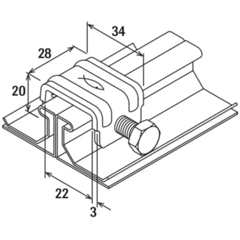 Fischer Luftkanalklammer VDC
