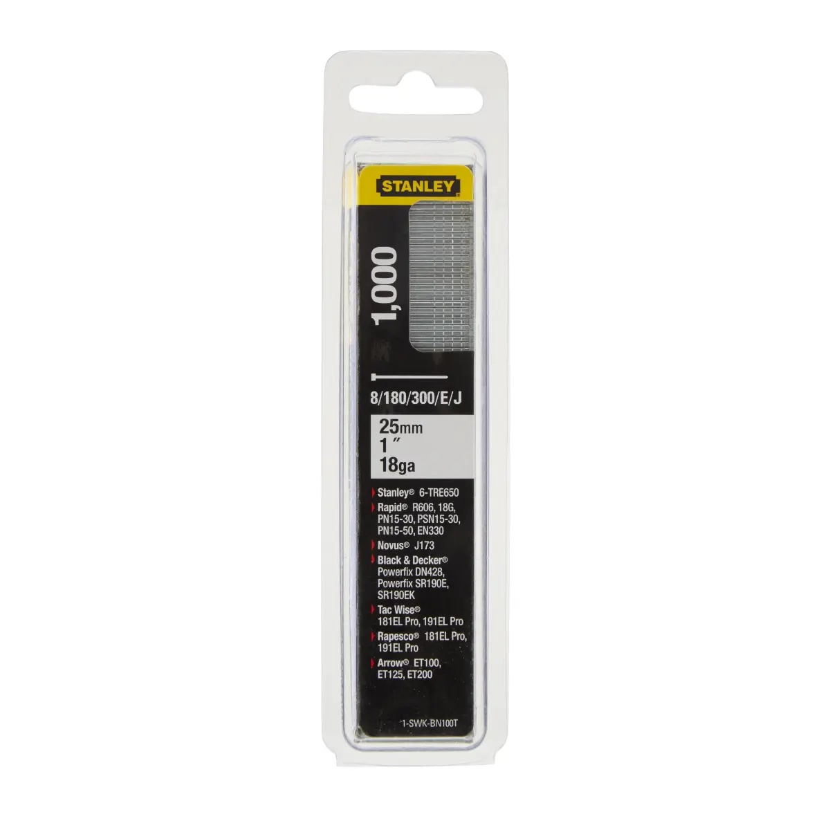 STANLEY Nägel 25 mm 1000 Stück für diverse Tacker rostbeständig beschichtet