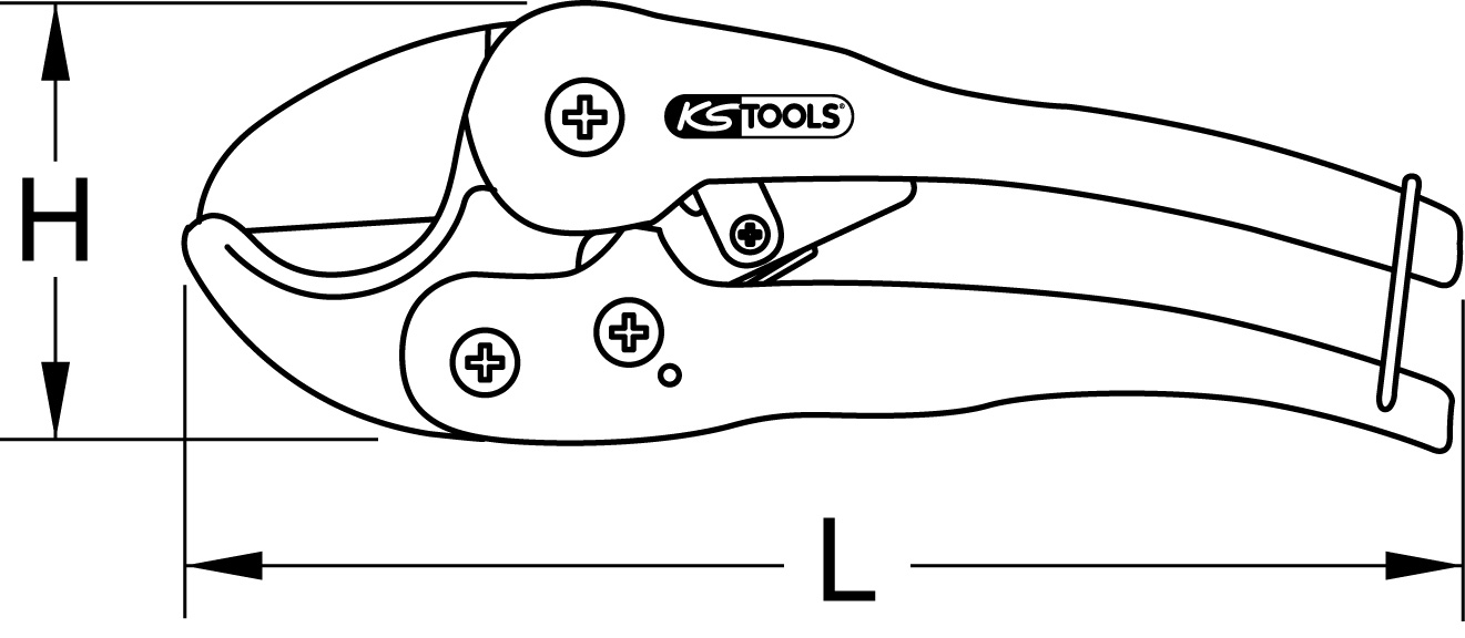 KS Tools Kunststoff-Rohrschere