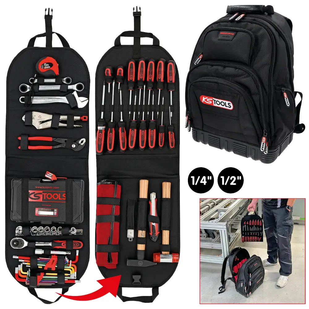 KS TOOLS Universal-Werkzeugrucksack, 328-tlg