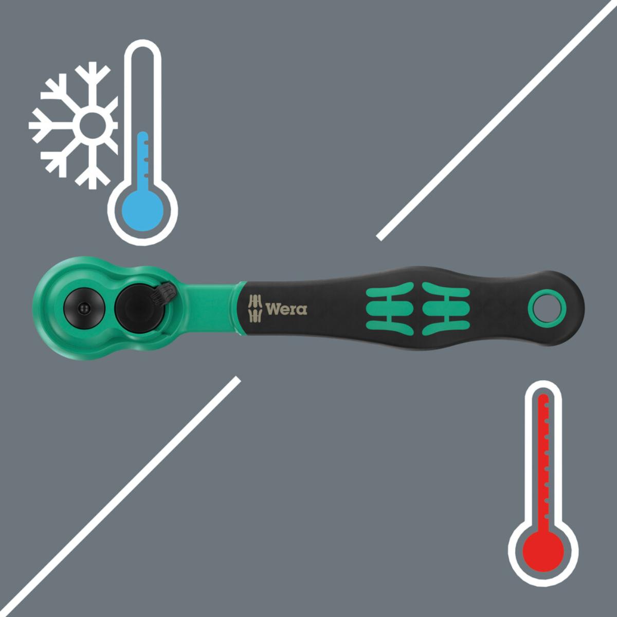 Wera 8010 A Zyklop Comfort Knarre, mit Umschalthebel, mit 1/4"-Antrieb