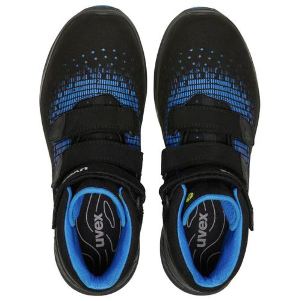 uvex 1 G2 Sicherheitsschuh Klettstiefel S1, blau/schwarz