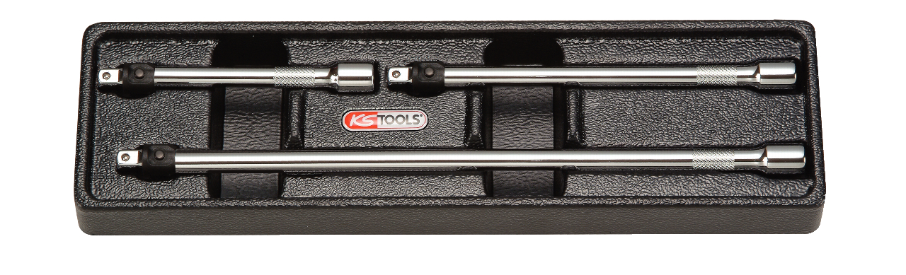 KS Tools 1/4" CHROMEplus Verlängerungs-Satz mit Verriegelung, 3-tlg