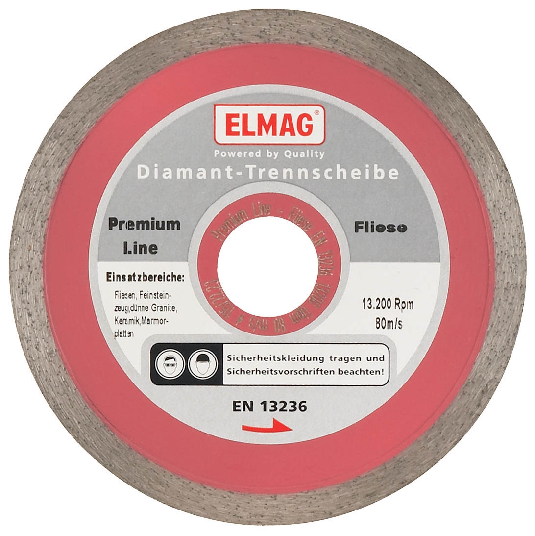 ELMAG Diamantscheibe PREMIUM LINE - FLIESE (Bohrung: 22,2 mm)
