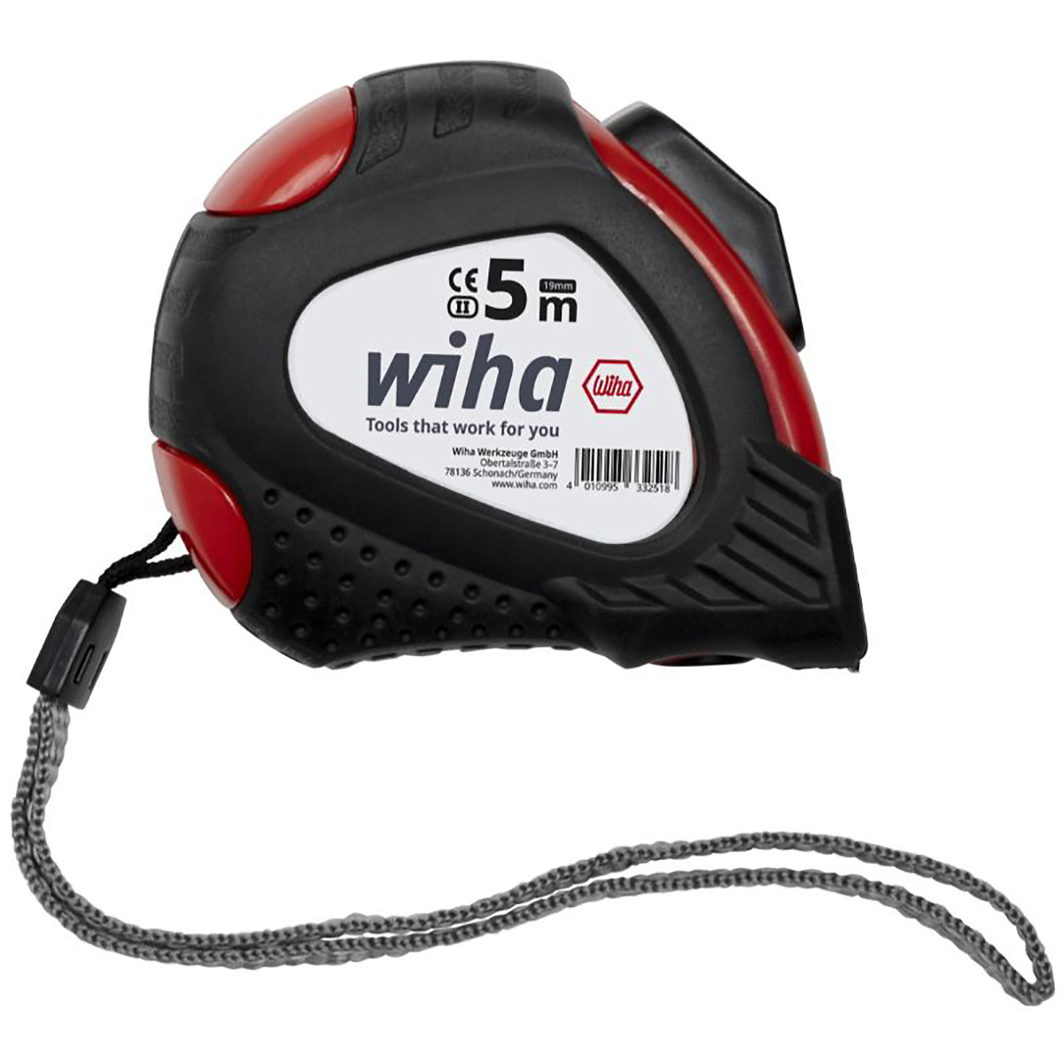Wiha Maßband 5m mit Gürtelclip