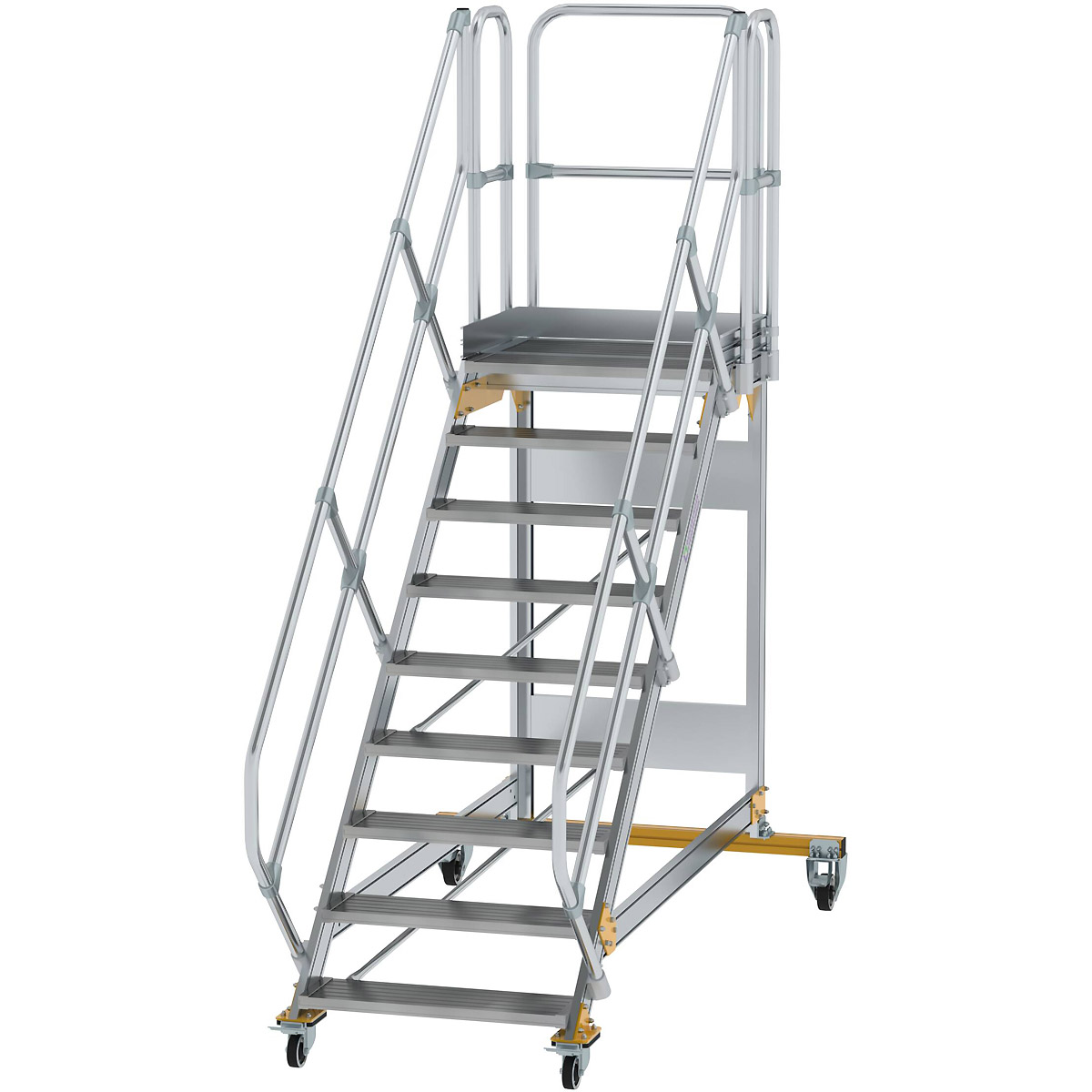 Munk Plattformtreppe 45° fahrbar Stufenbreite 800 mm