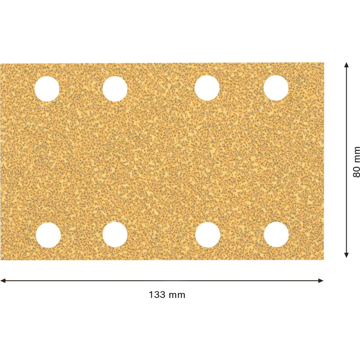 Bosch EXPERT C470 Schleifpapier, 80 x 133 mm, 50 Stück