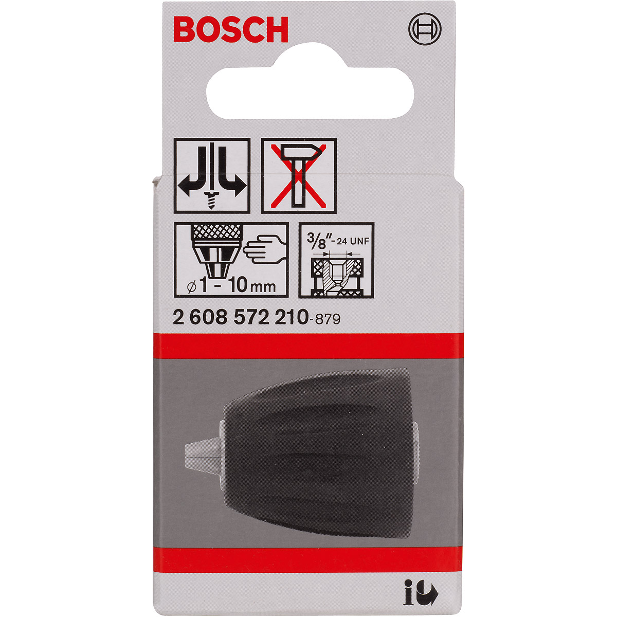 Bosch Schnellspannbohrfutter, 1 bis 10 mm, 3/8 Zoll bis 24