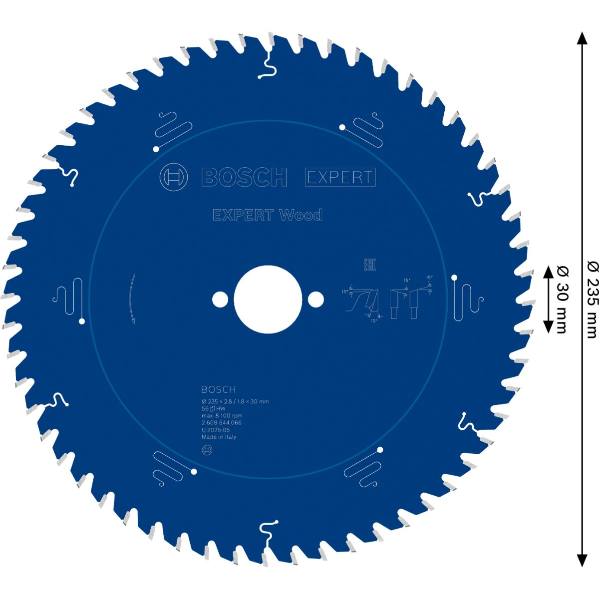 Bosch Kreissägeblatt Expert for Wood ø 235 mm