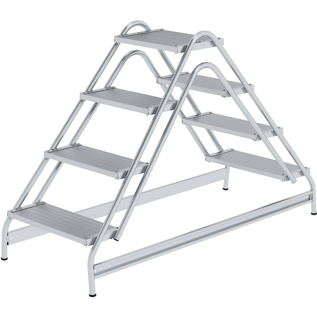 Munk Arbeitspodest beidseitig begehbar Aluminium geriffelt
