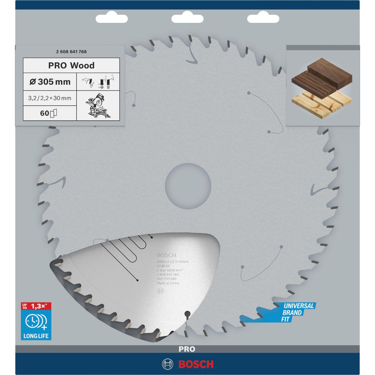 Bosch PRO Kreissägeblatt Optiline Wood für Kapp- und Gehrungssäge ø 305 mm