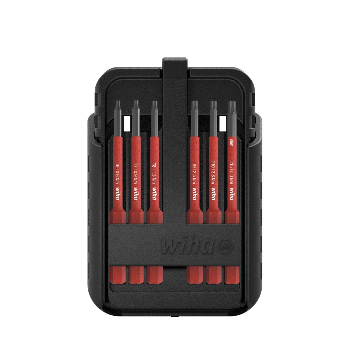 Wiha Bit Set slimBit electric TORX , TORX PLUS 12-teiliges Set mit Gürtelhalter