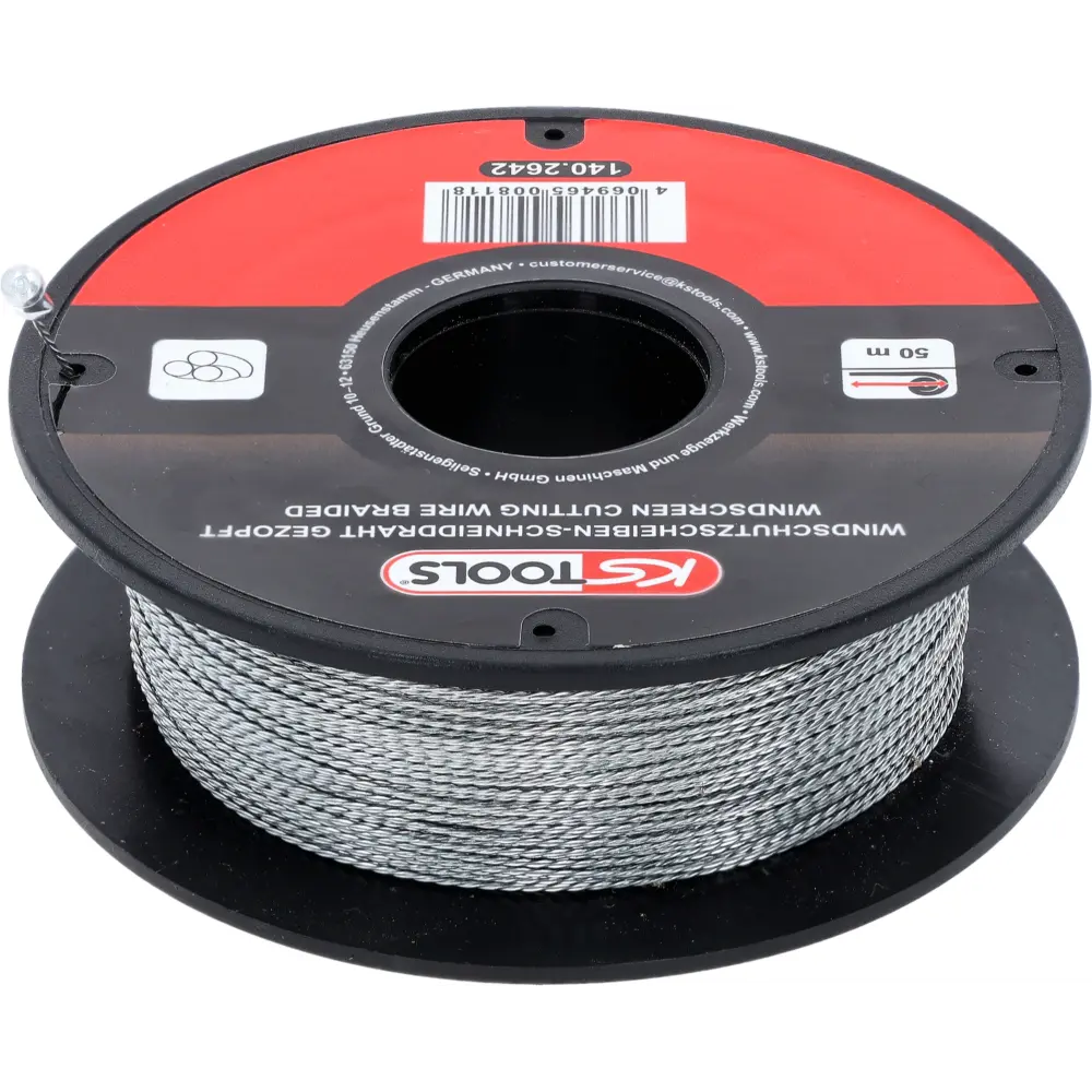 KS TOOLS Scheiben-Schneiddraht, gezopft, 50 m