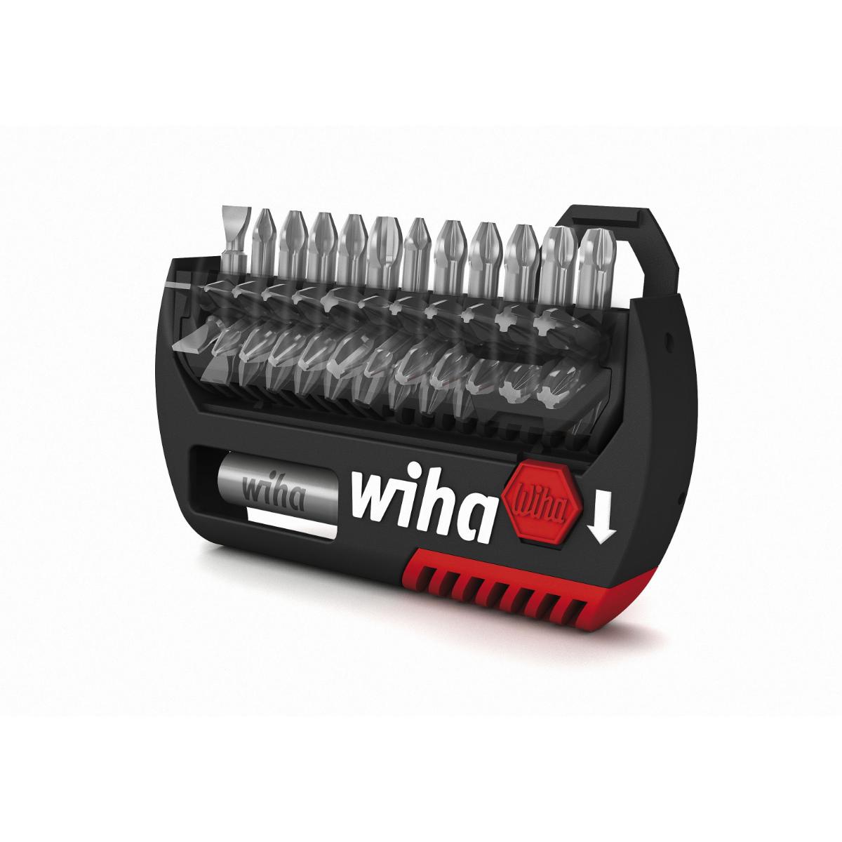 Wiha Bit Set FlipSelector Standard 25 mm TORX Tamper Resistant 13-teiliges Set 1/4 zoll C6,3