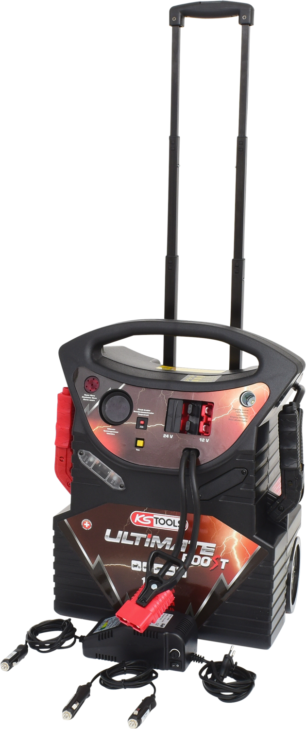 KS Tools 12 V + 24 V Batterie-Booster, mobiles Starthilfegerät 2340 A