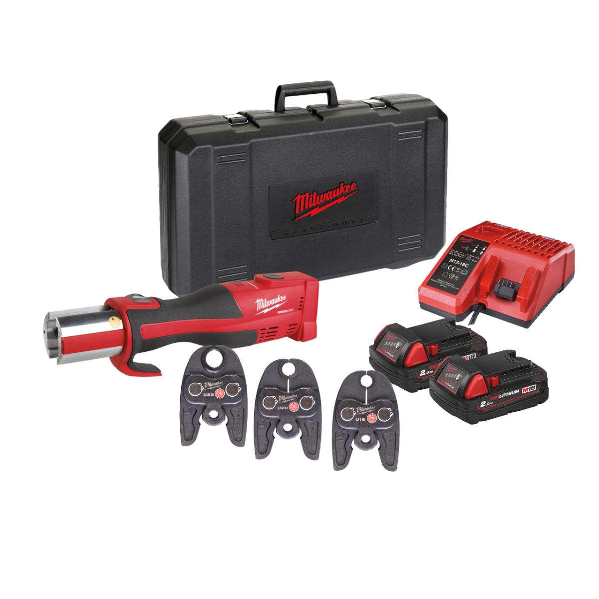 Milwaukee Akku-Presswerkzeug (Sanitär) M18 BLHPT-202C U-Set