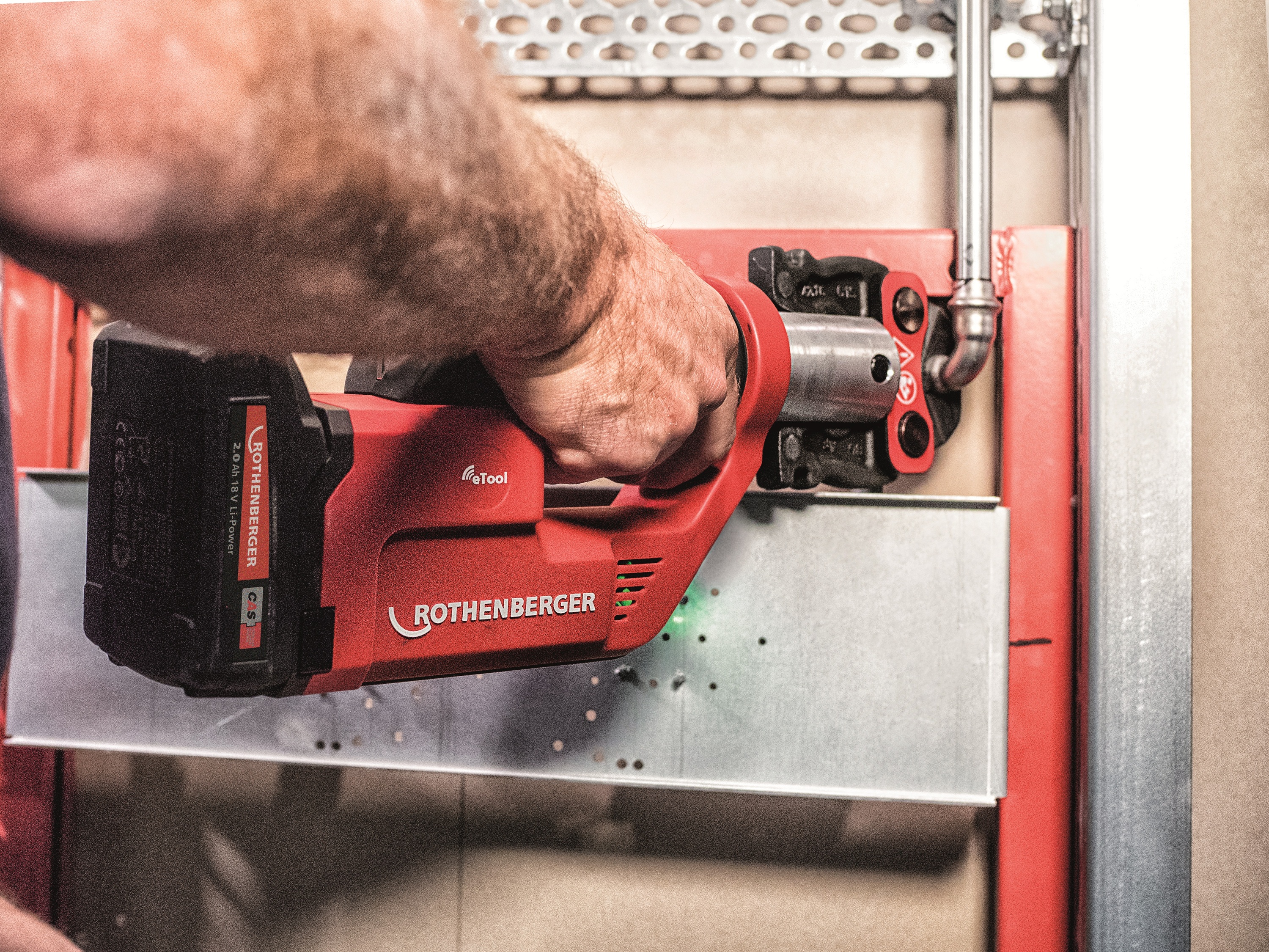 ROTHENBERGER ROMAX COMPACT TT EU im ROCASE mit 2x2Ah Akku, Ladegerät EU