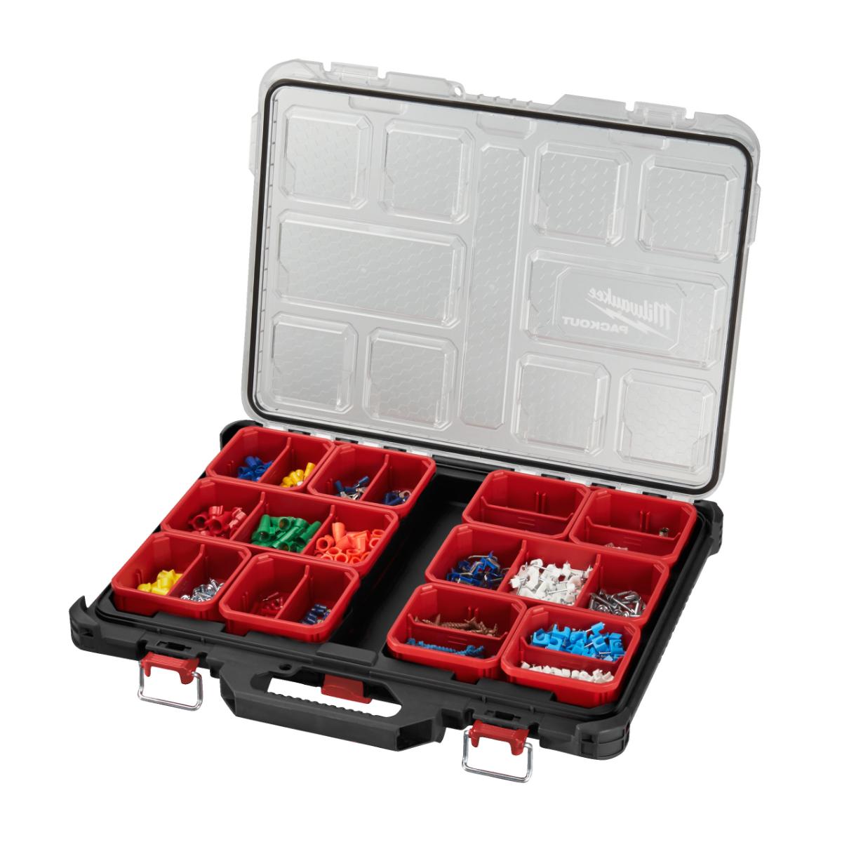 Milwaukee PACKOUT Organiser Slim inkl. 2+8 Sortierboxen