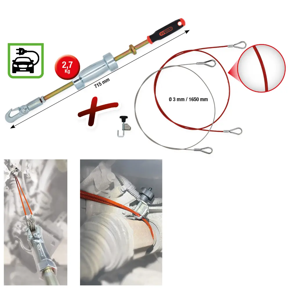KS TOOLS Universal-Antriebswellen-Auszieher-Satz, 4-tlg