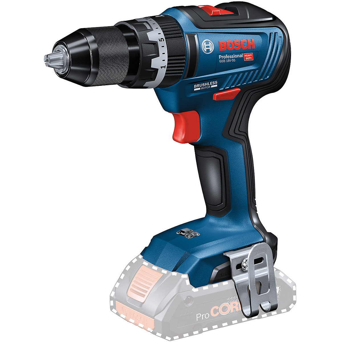 Bosch Akku-Schlagbohrschrauber GSB 18V-55, Solo Version mit L-Boxx