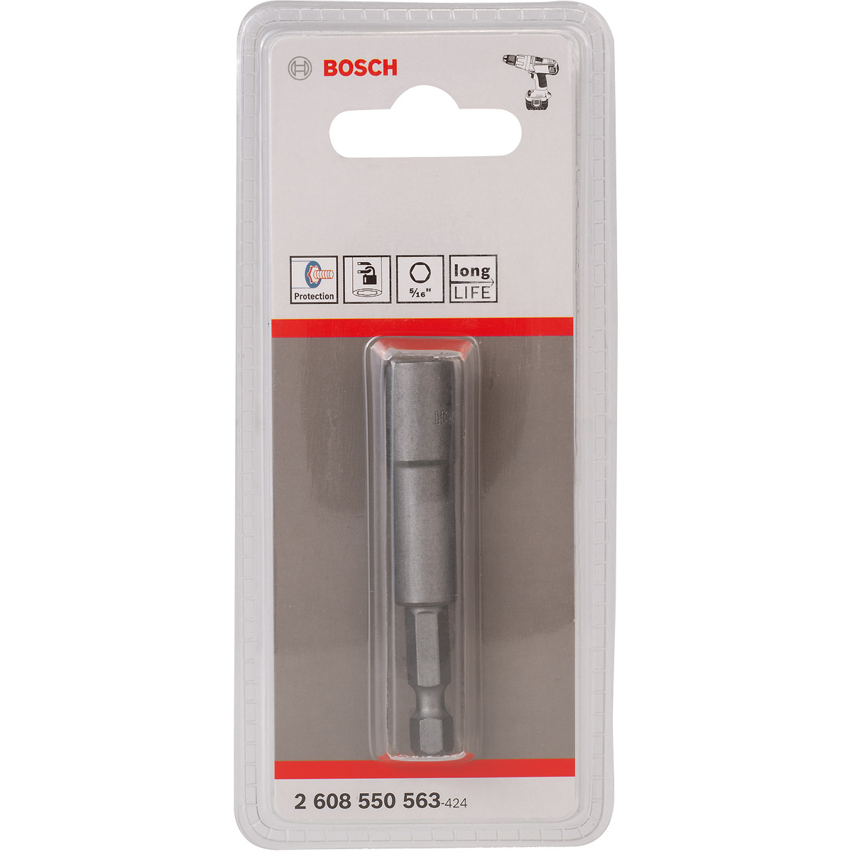 Bosch Steckschlüssel mit Magnet in Verbindung mit Tiefenanschlag 2 607 002 586