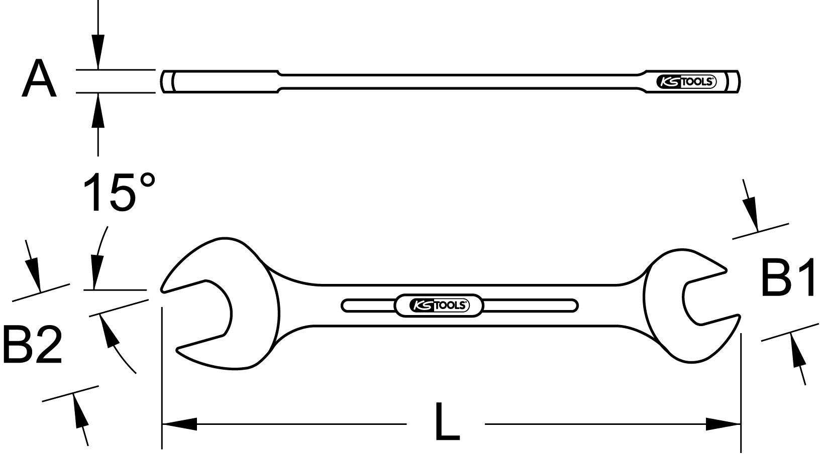 KS Tools BRONZEplus Doppel-Maulschlüssel