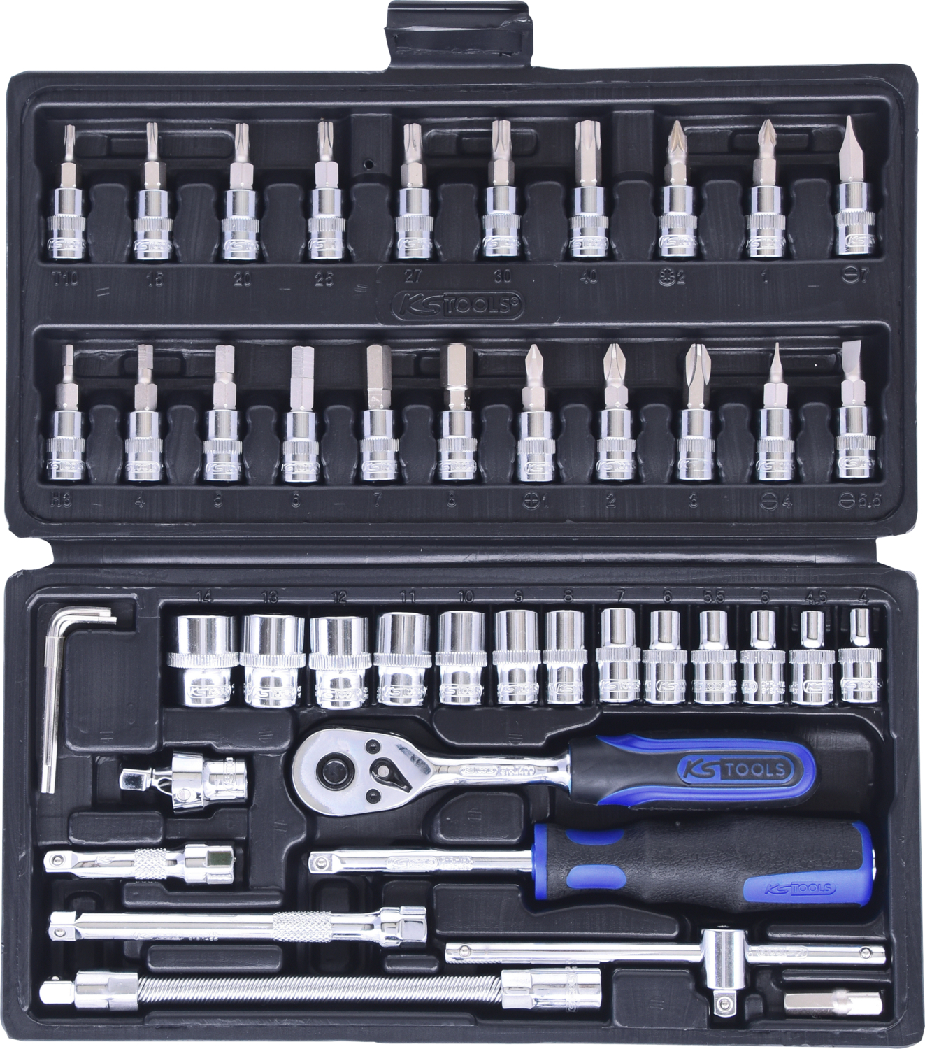 KS Tools 1/4" CHROMEplus Steckschlüssel-Satz, 46-tlg