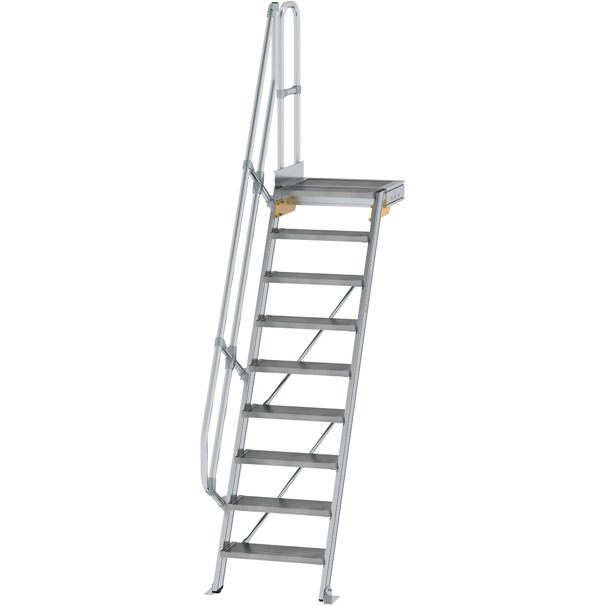 Munk Treppe mit Plattform 60° Stufenbreite 600 mm