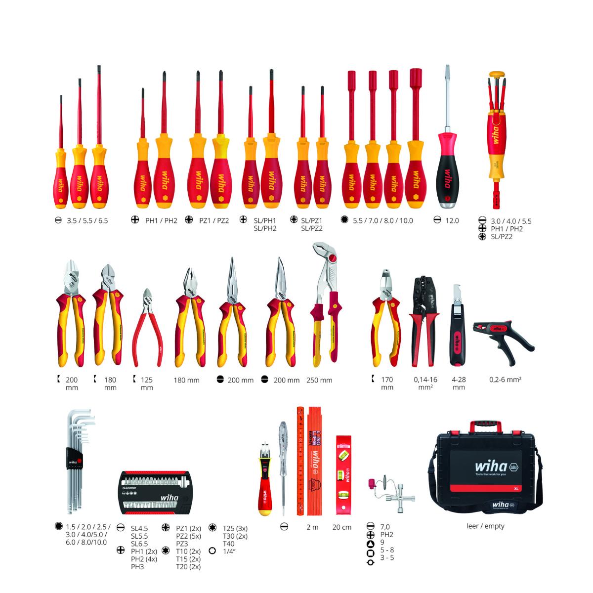 Wiha Werkzeugkoffer XL electric 81-teiliges Set