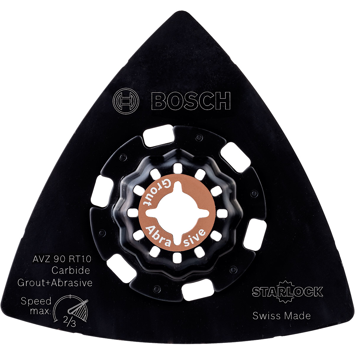 Bosch Carbide-RIFF Schleifplatte AVZ 90 RT10, 90 mm, 10er-Pack