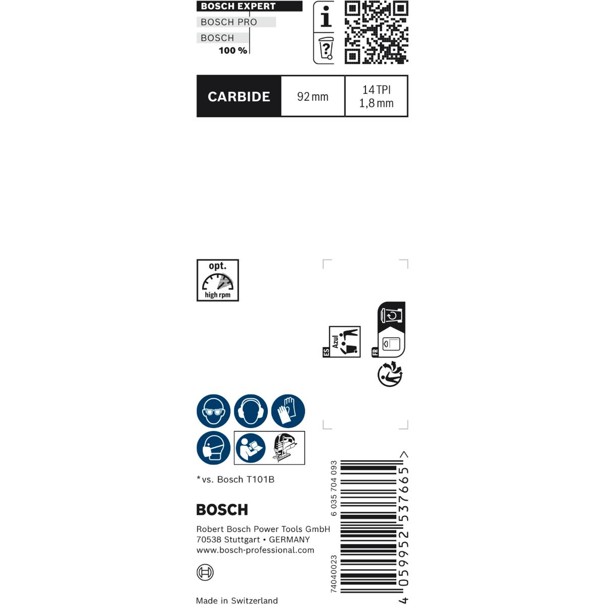 Bosch EXPERT ‘Laminate Clean’ T128 BHM Stichsägeblatt, 3 Stück